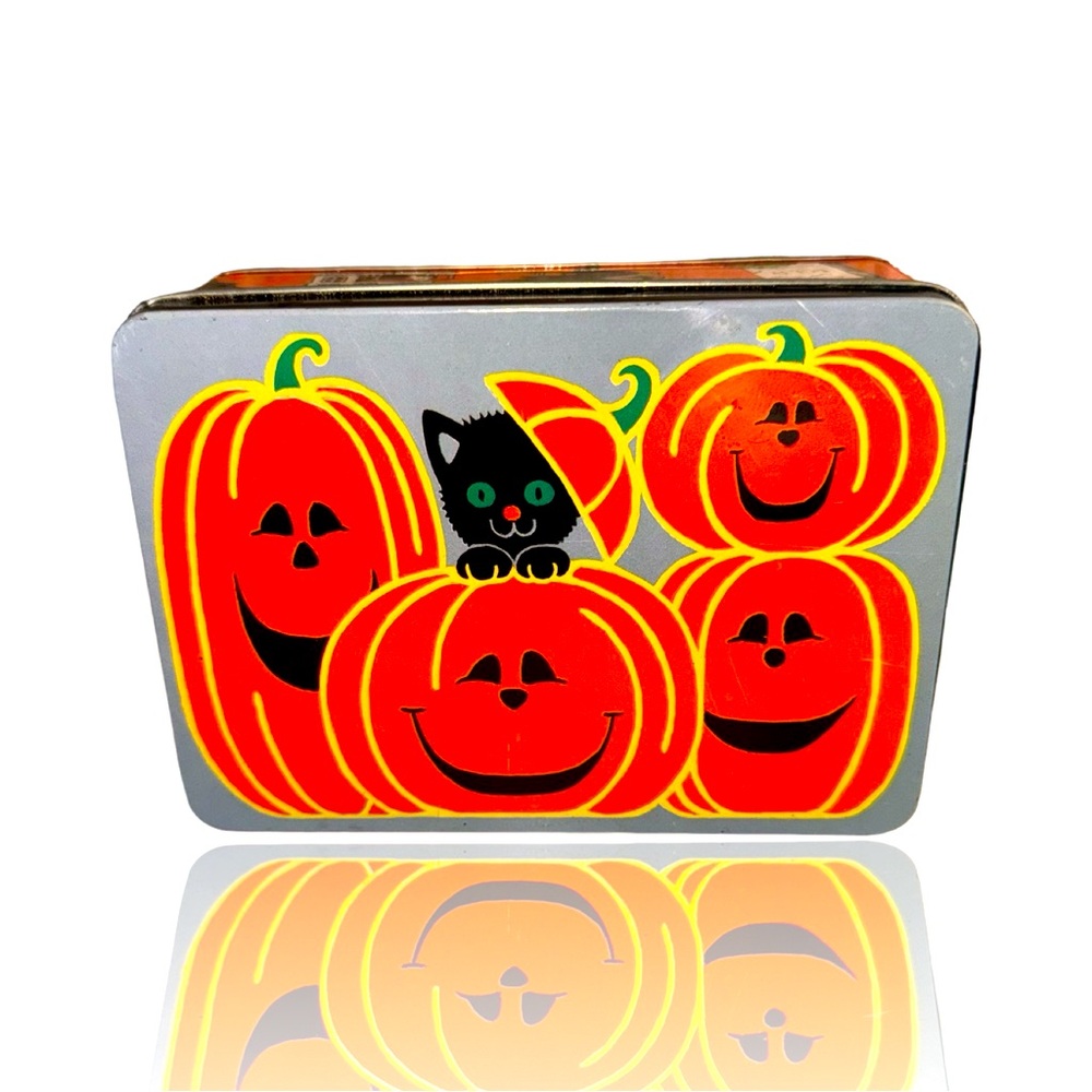 JSNY Vintage 80’s Halloween Decorative Tin: GUC: No Magnets